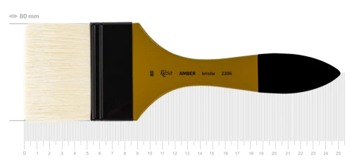 Щетина флейц, AMBER 2306, №80, к.р. пензель ROSA 2