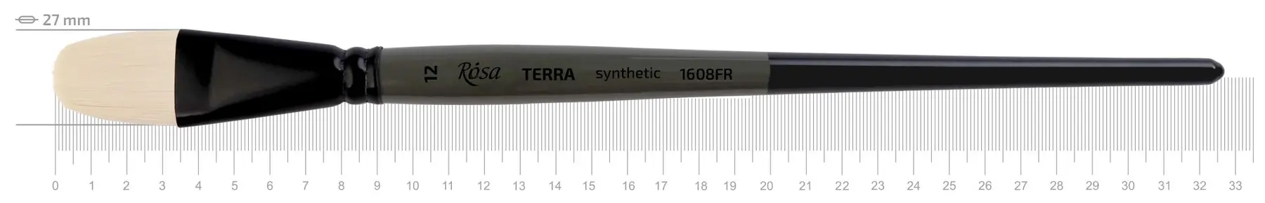 Синтетика овальная TERRA 1608FR, №12, д.р ,кисть ROSA 2