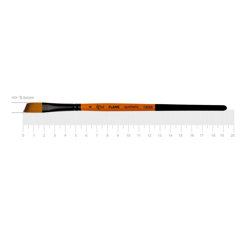 Синтетика угловая  FLAME 1368А, №6, к.р.  кисть ROSA