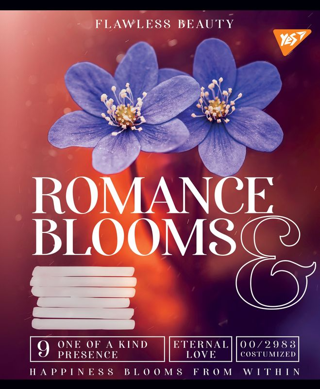 Тетрадь 48 лин. YES Romance blooms, 766460 3