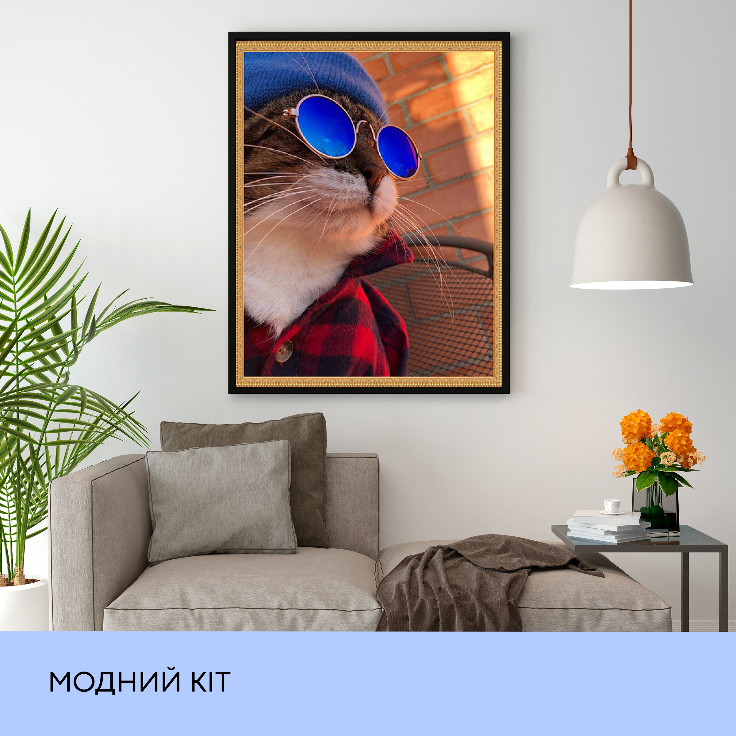 Набір з алмазною мозаїкою "Модний кіт" 40*50 см, IDEA2-WB3115, ТМ "99IDEAS" 2