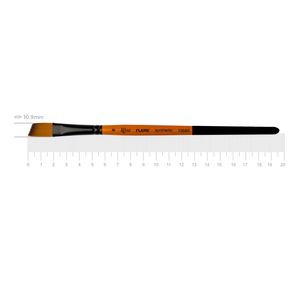 Синтетика угловая  FLAME 1368А, №8, к.р.  кисть ROSA