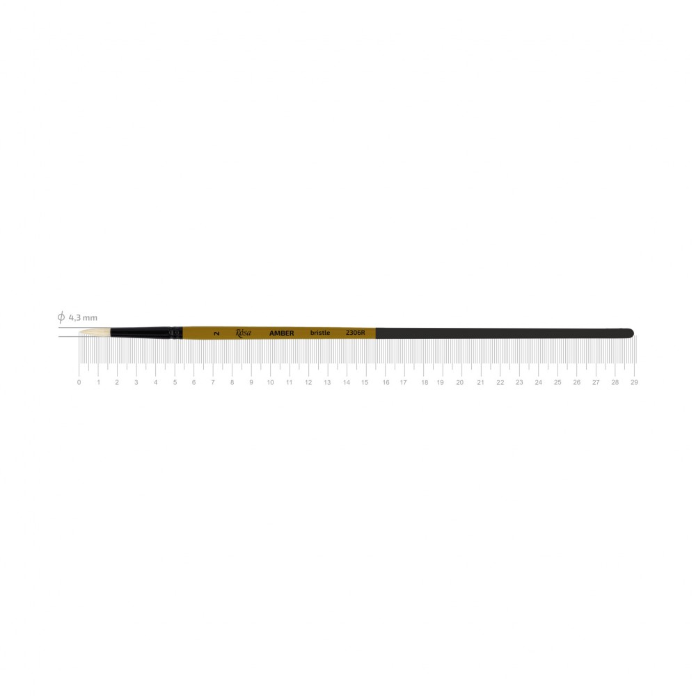 Щетина кругла AMBER 2306R, №2, д.р. пензель ROSA