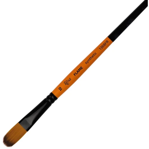 Синтетика овальная FLAME 1368FR, №10, к.р. ,кисть ROSA