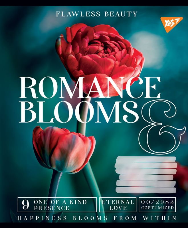 Тетрадь 48 лин. YES Romance blooms, 766460
