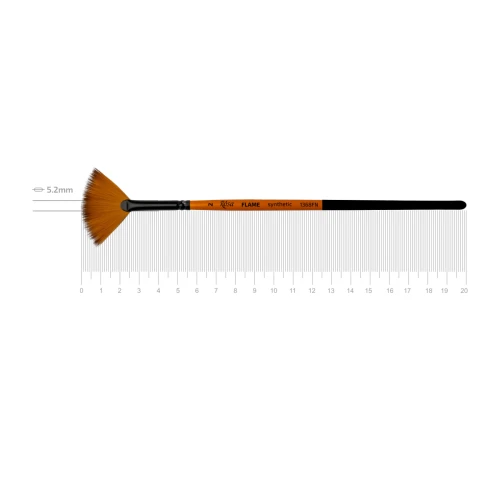 Синтетика веерная FLAME 1368FN, №2, к.р. кисть ROSA 1