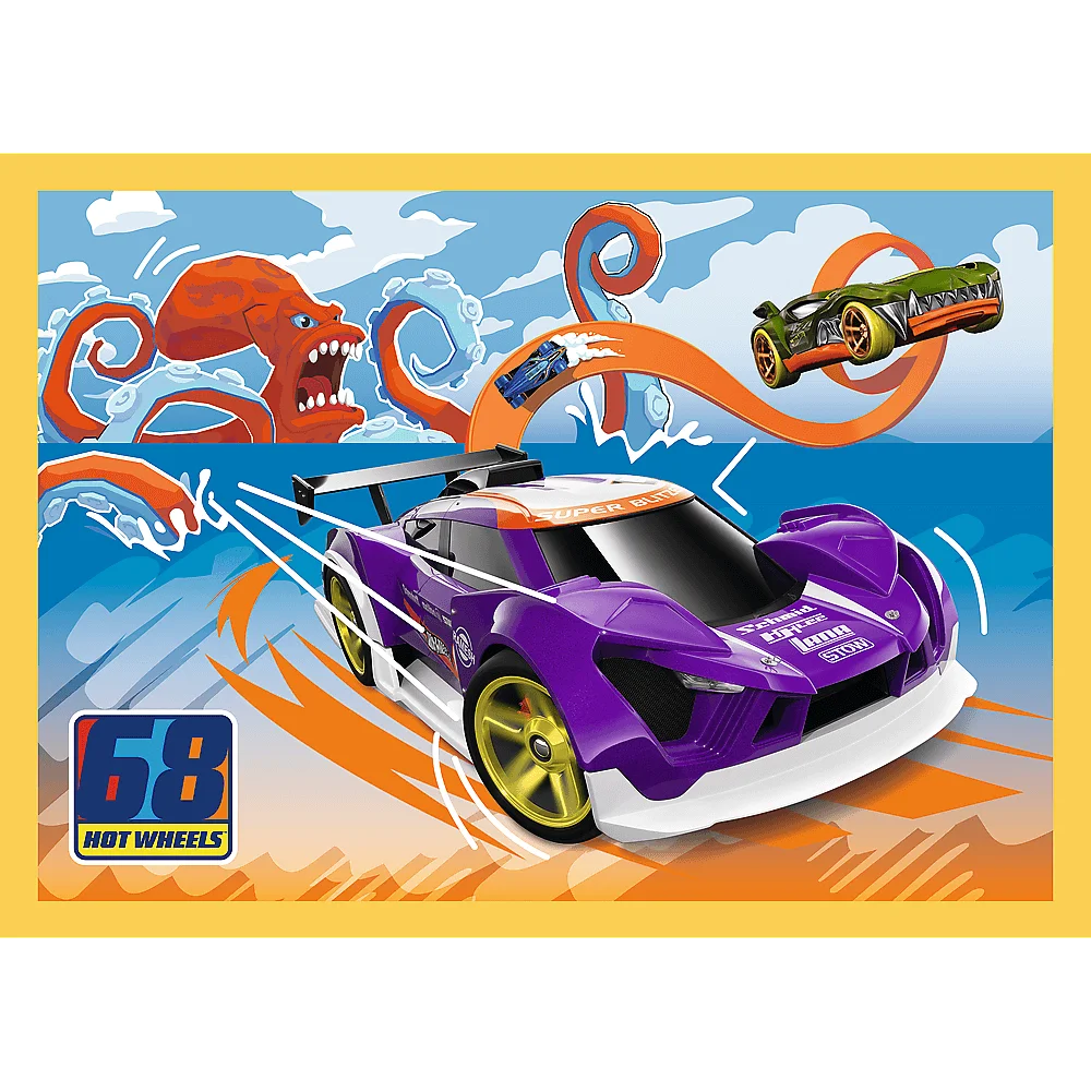 Пазл "4 в 1" - Автомобілі Хот Вилс/Mattel Hot Wheels, Trefl, 34627, Trefl, 34627 2