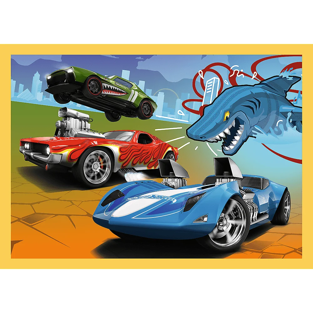 Пазл "4 в 1" - Автомобілі Хот Вилс/Mattel Hot Wheels, Trefl, 34627, Trefl, 34627 3