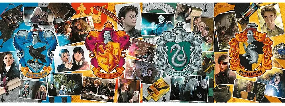 Пазл "1000" Панорама - Чотири будинки Хогварта/ Warner Harry Potter,Trefl, 59051 2