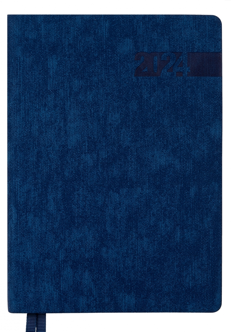 Ежедневник датированный А5 2024, "Boss", мягкий, 368 стр., синий, 252417, Leo Planner 1
