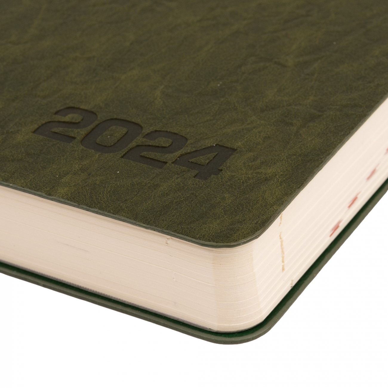 Ежедневник датированный А6 2024, "Corsa", мягкий, 352 стр., хаки, 252461, Leo Planner 3