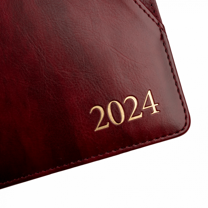 Ежедневник датированный А5 2024, "Whisky", твердый, 368 стр., бордо, 252449, Leo Planner 4