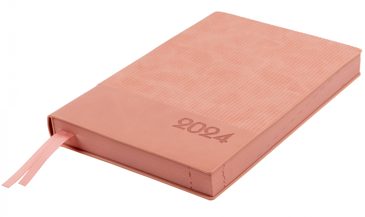 Ежедневник датированный А5 2024, "Velvet", мягкий, 368 стр., розовый, 252430, Leo Planner 1