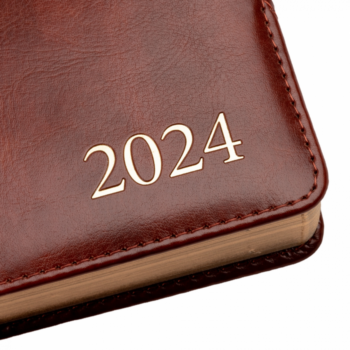 Ежедневник датированный А5 2024, "Whisky", твердый, 368 стр., коричневый, 252448, Leo Planner 4
