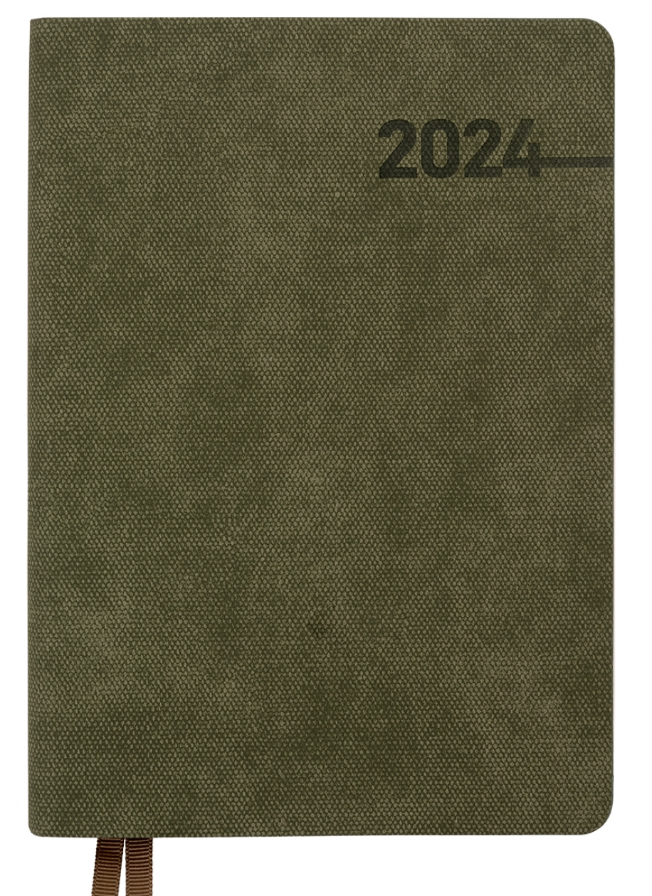 Ежедневник датированный А5 2024, "Integro", мягкий, 368 стр., хаки, 252422, Leo Planner 1