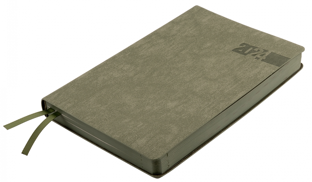 Щоденник датований А5 2024, "Boss", м`який, 368 стор., хакі, 252419, Leo Planner 2