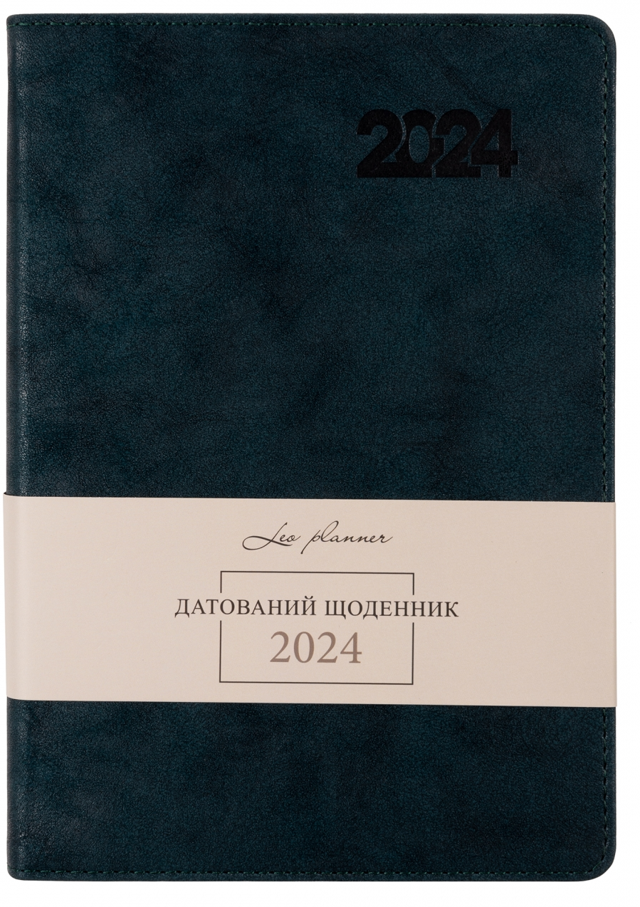 Ежедневник датированный А5 2024, "Case", интегральный, 368 стр., графит, 252425, Leo Planner