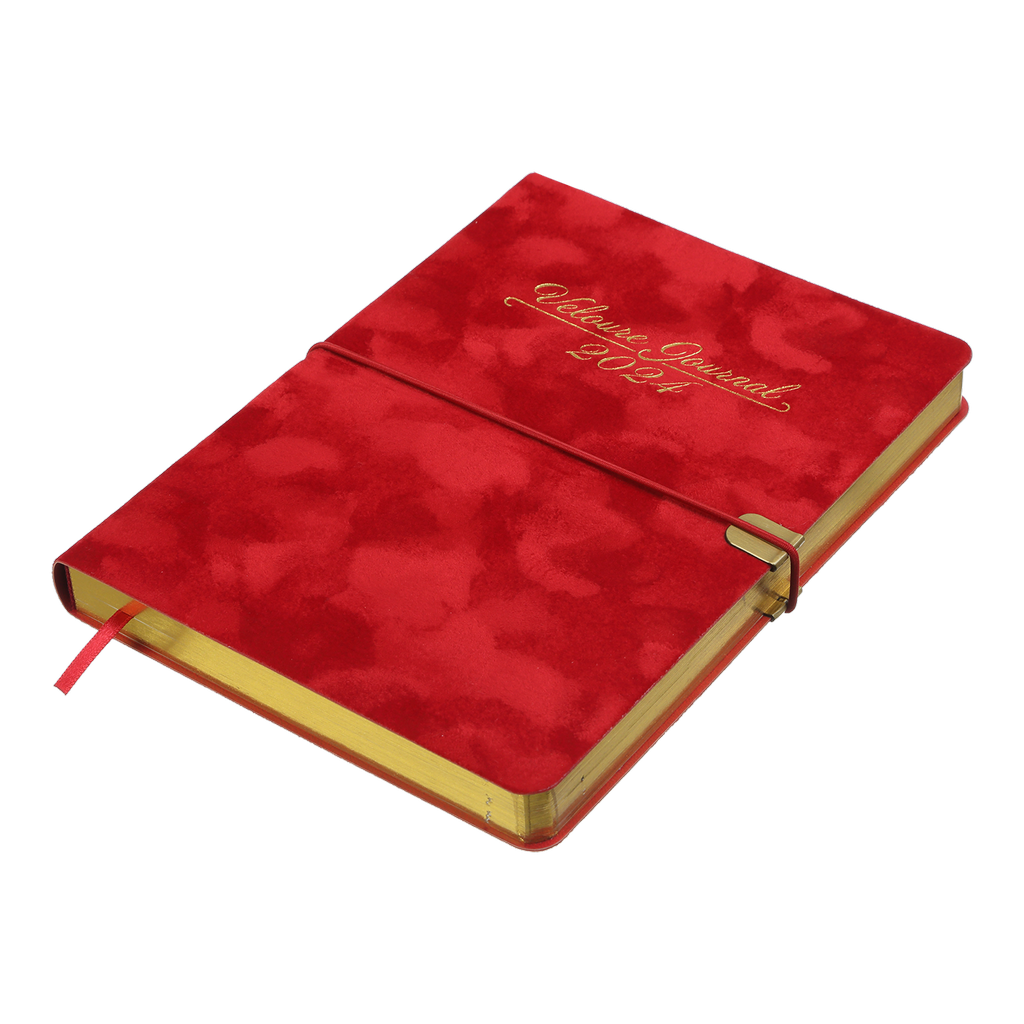 Щоденник датований A5, 2024, Velour, червоний, BM.2134-05 1