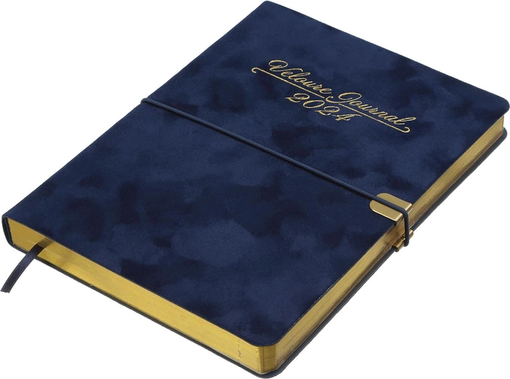 Ежедневник датированный A5, 2024, Velour, синий, BM.2134-02 1