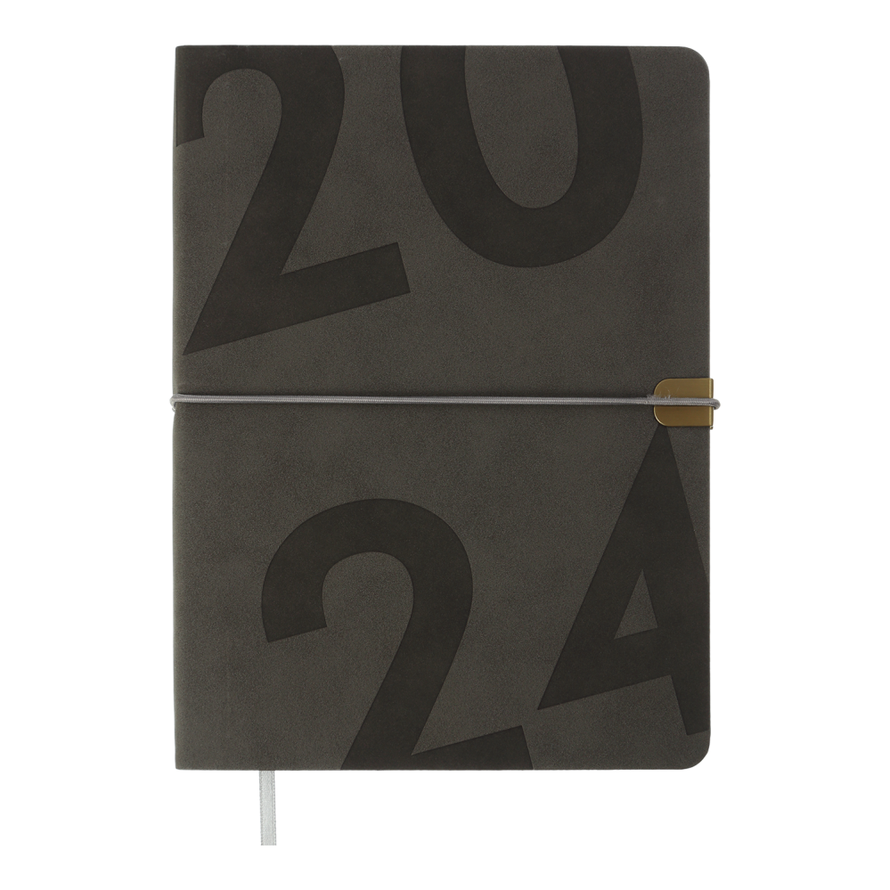 Щоденник датований A5, 2024, Best, сірий, BM.2126-09