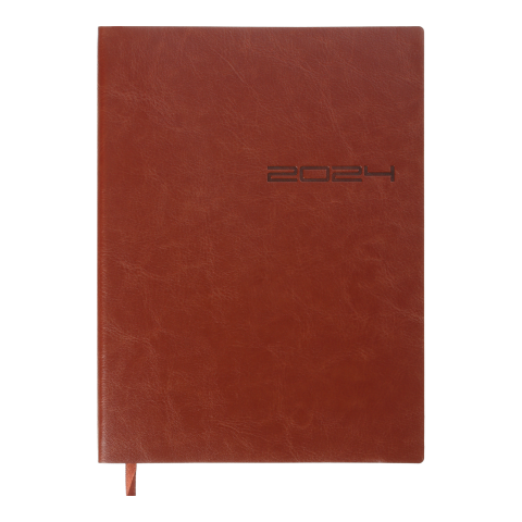 Щоденник датований A5, 2024, Ideal, коричневий, BM.2175-19