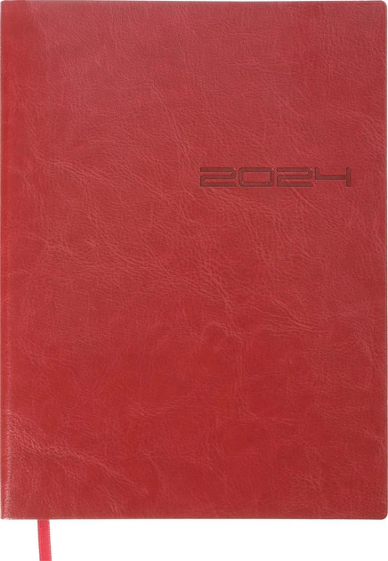 Щоденник датований A5, 2024, Ideal, червоний, BM.2175-05