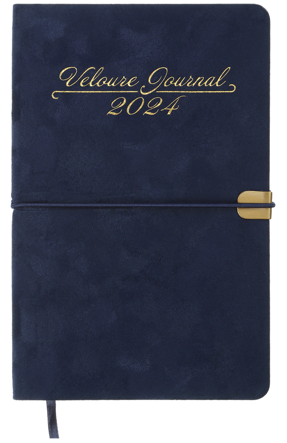 Еженедельник датированный А5, 2024, Velour, синий, BM.2710-02