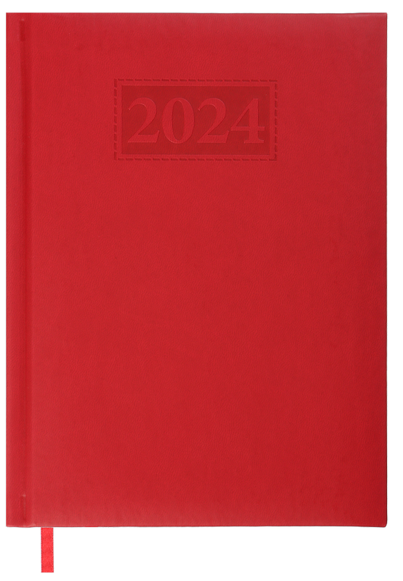 Щоденник датований A5, 2024, Gentle, червоний, BM.2109-05