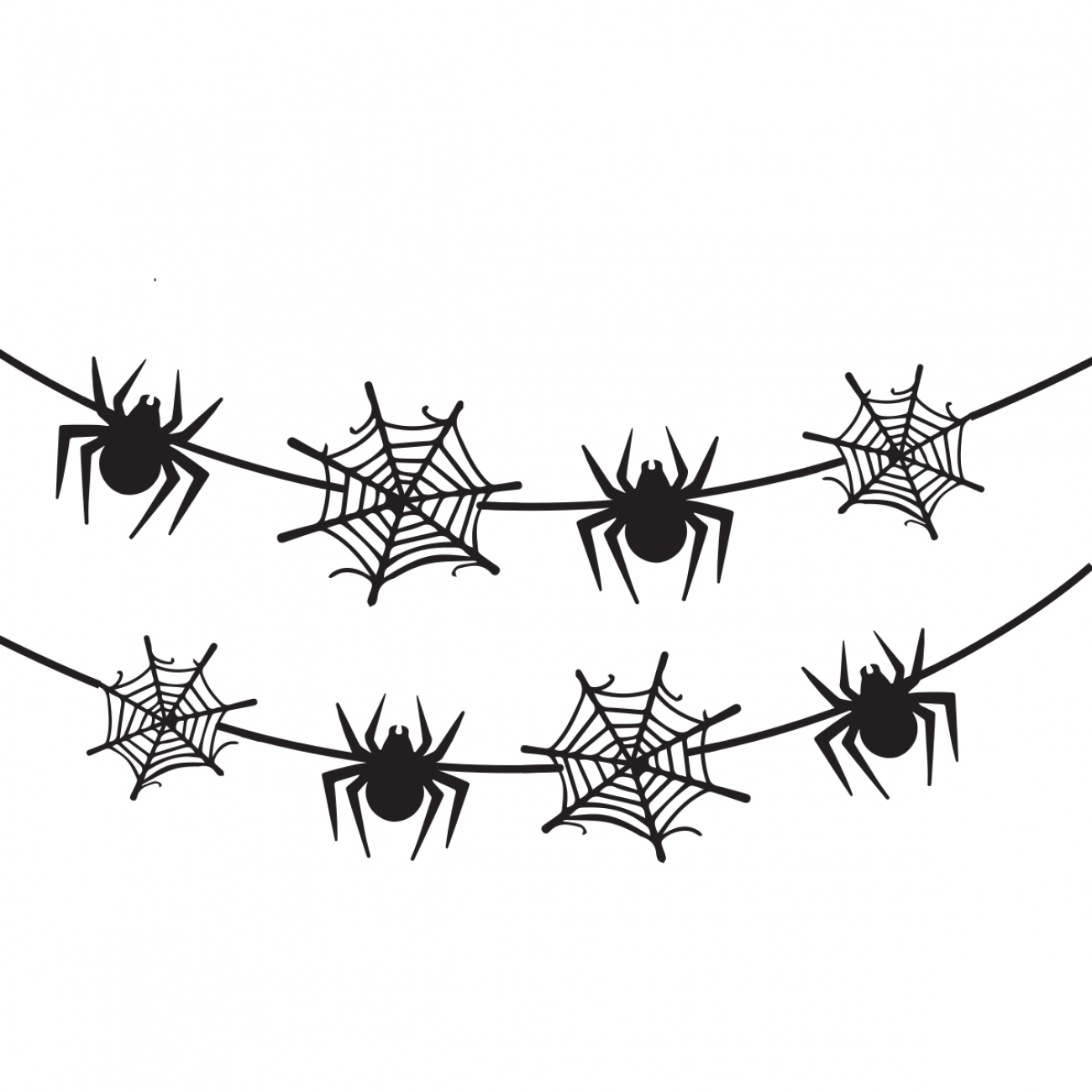 Гирлянда бумажная фигурная Yes! Fun Хэллоуин "Spider Webs" 13 фигурок, 3 м, 801182