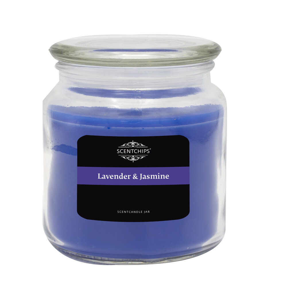 Аромасвічка у скляній банці Scentchips Лаванда та Жасмін 440 г/75 год. горіння, 255214