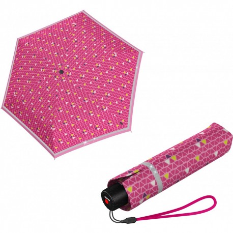 Зонт складной Rookie Manual Triple Pink Reflective, Knirps