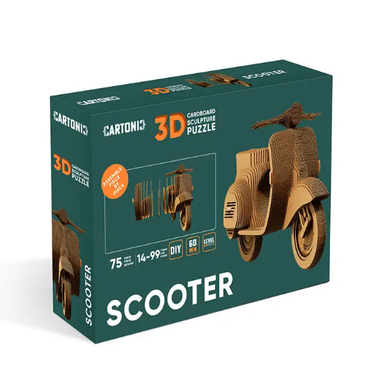 Картонний конструктор "Cartonic 3D Puzzle Scooter", CARTSCOO 3