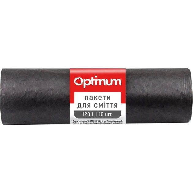 Пакет д/сміття PRO п/е OPTIMUM ЛД 70*100 120л/10 шт, чорн, 16118250