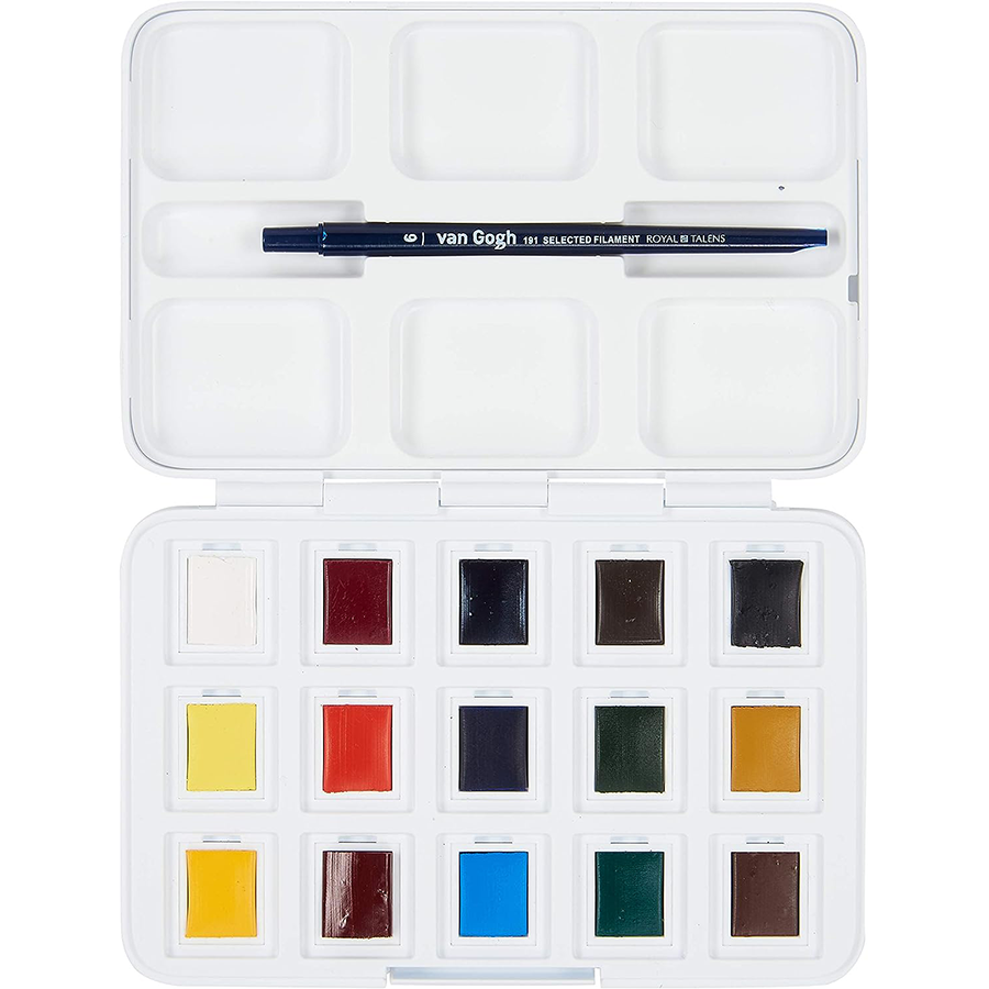 Набір акварельних фарб Van Gogh Pocket box, 12 кювет+3 Безкоштовно, Royal Talens 2