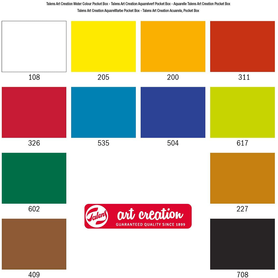 Набір акварельних фарб ArtCreation Pocket box, 12 кювет, пензель, спонж, Royal Talens 4