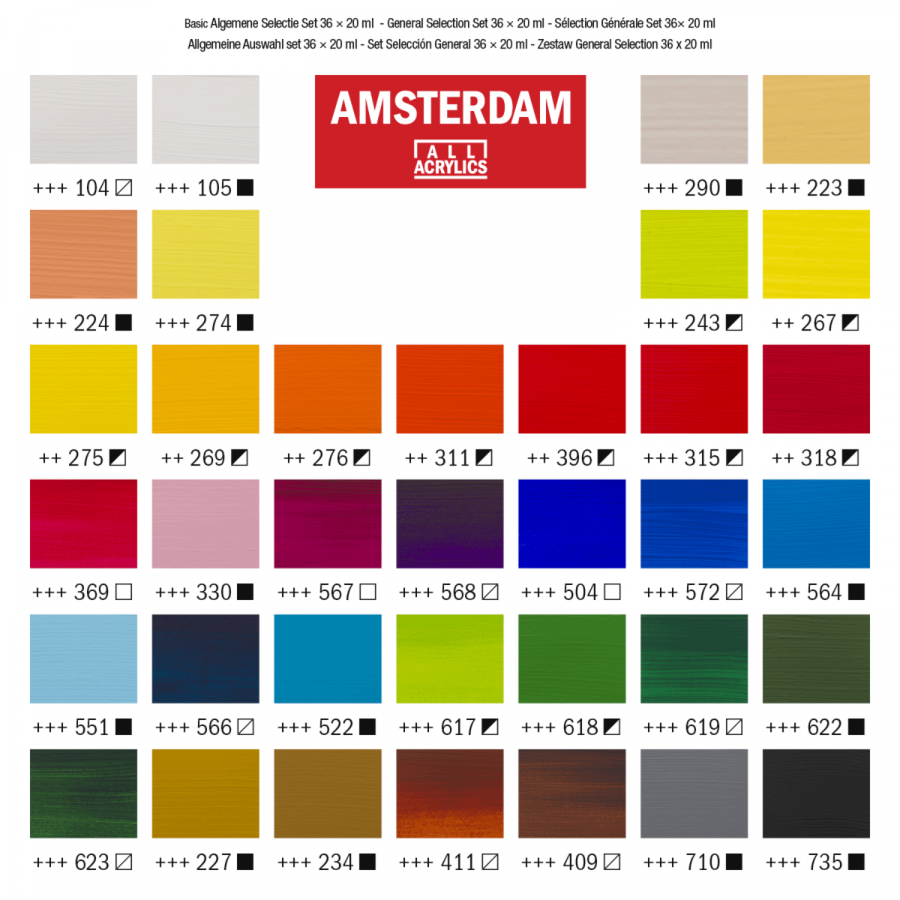 Набір акрилових фарб Amsterdam General Selection, 36*20 мл, Royal Talens 3