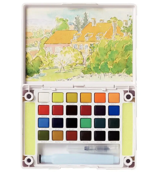 Набір акварельних фарб 24 кол. Koi Watercolors Sketchbox, Sakura 2