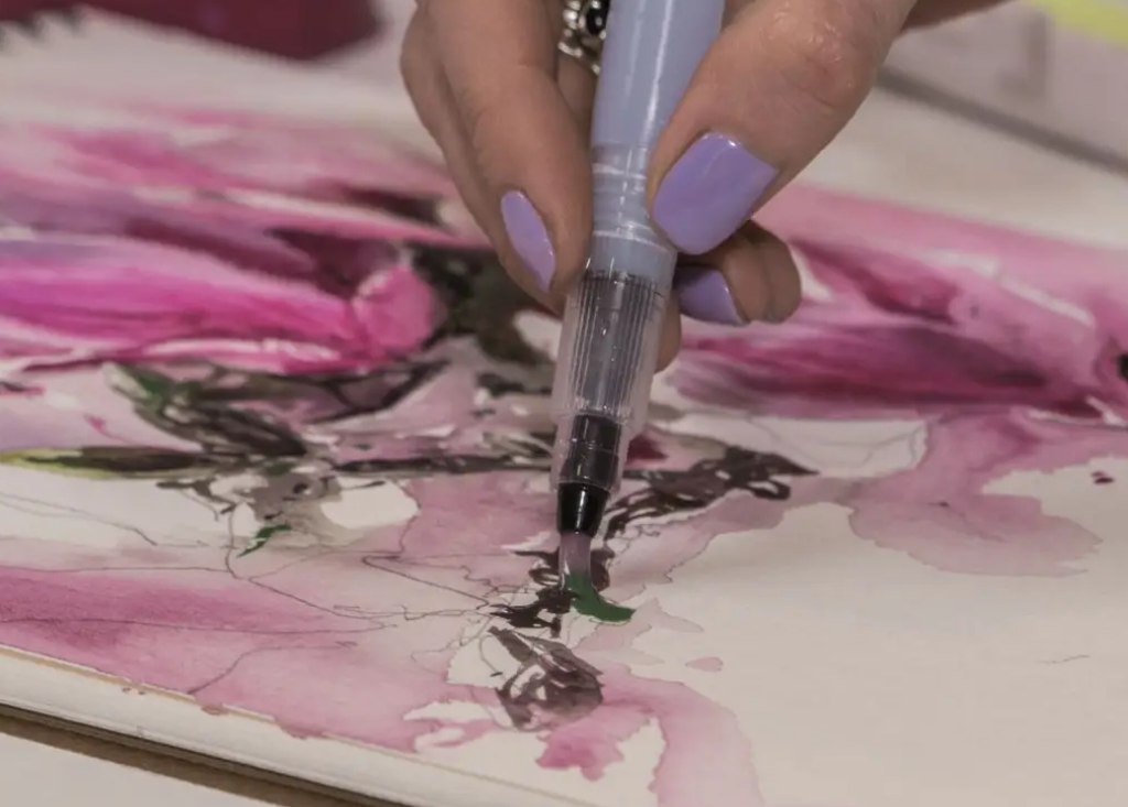 Набір акварельних фарб 24 кол. Koi Watercolors Sketchbox, Sakura 4