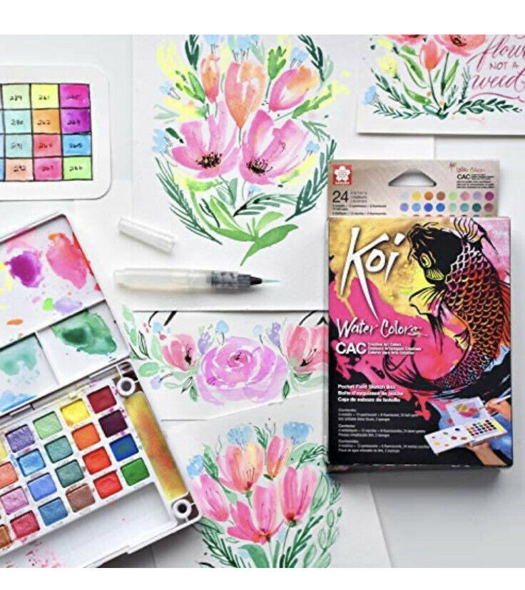 Набір акварельних фарб 12 кол. Koi Metallic Sketchbox, Sakura 2