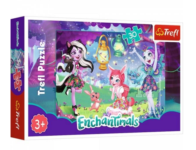 Пазл "30" - Волшебный мир Enchantimals, Mattel Enchantimals, Trefl, 18236