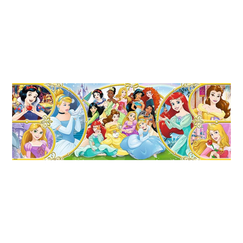 Пазл "500 Панорама" - Повернення в світ Принцес. Колаж. Disney Princess, Trefl, 29514 1