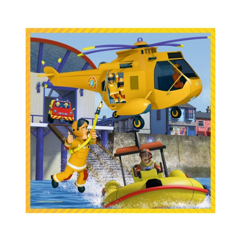 Пазл "3 в 1" - Пожежник Сем у дії, Prism A&D Fireman Sam, Trefl, 34844 2