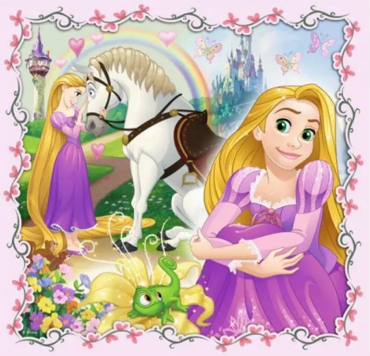 Пазл "3 в 1" - Рапунцель, Аврора і Аріель, Disney Princess, Trefl, 34842 1