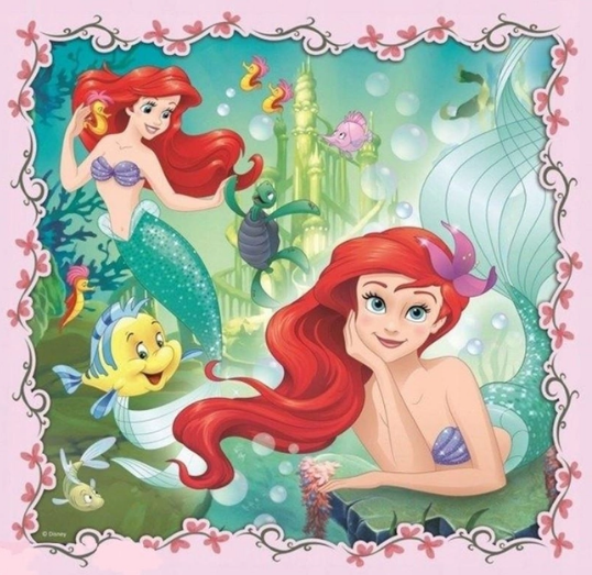Пазл "3 в 1" - Рапунцель, Аврора і Аріель, Disney Princess, Trefl, 34842 2