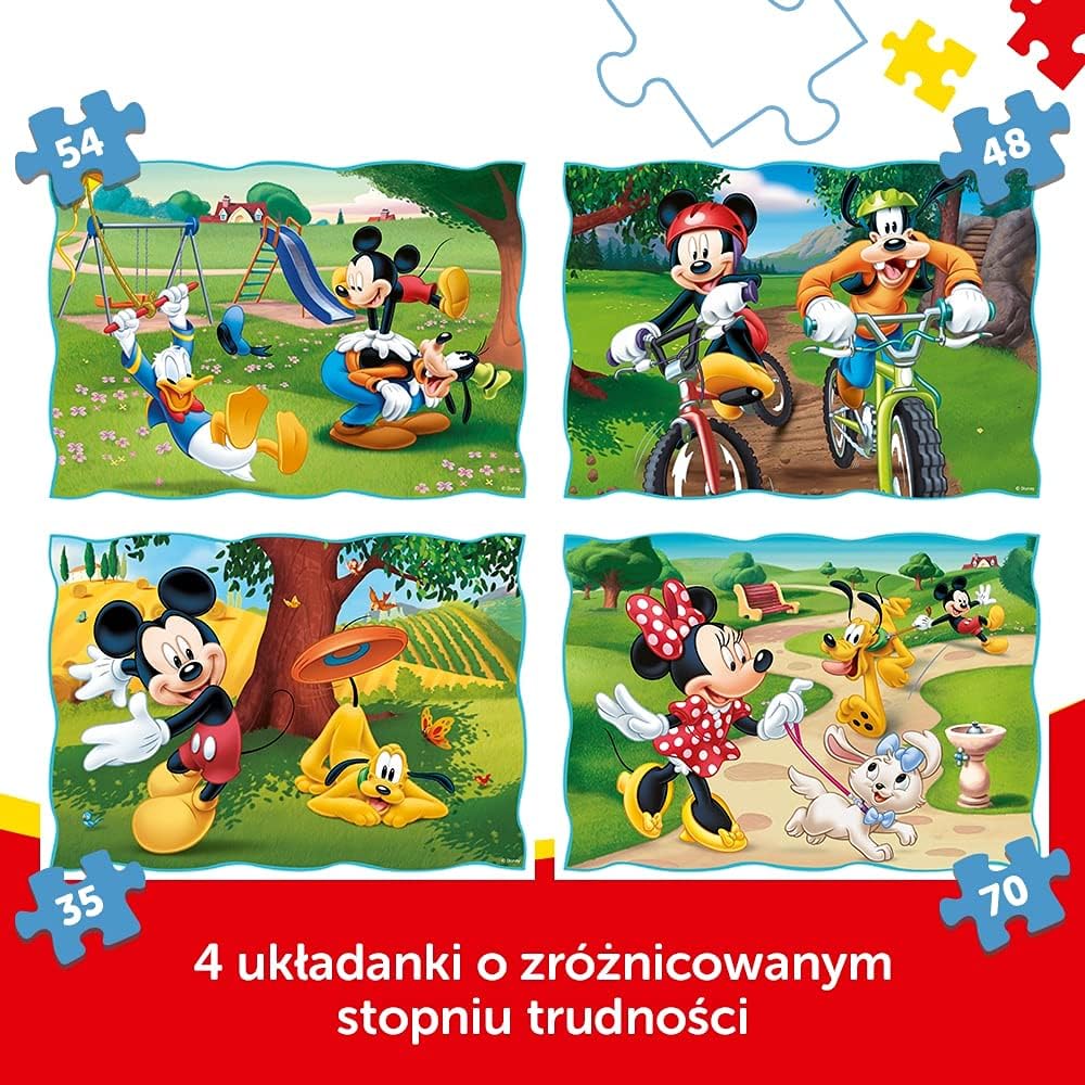 Пазл "4 в 1" - Микки Маус. Хороший день / Disney Standard Characters, Trefl, 34604 1