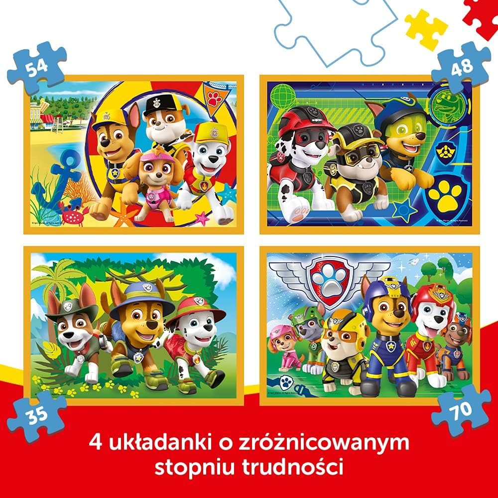 Пазл "4 в 1" - Свято Щенячий патруль/Viacom PAW Patrol, Trefl, 34395 1