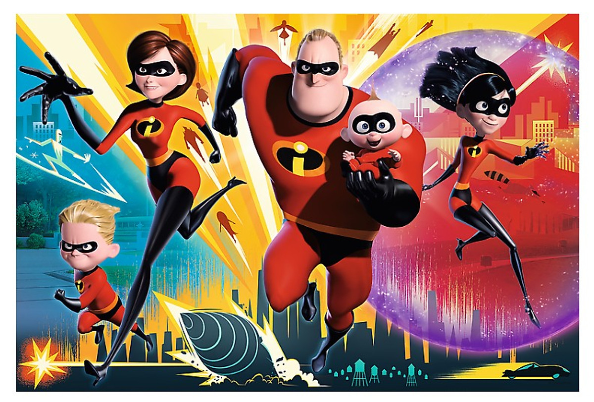 Пазл "100" - Суперсемейка, Disney Incredibles 2, Trefl, 16350 1