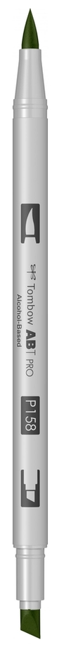 Маркер двосторонній на спиртовій основі ABT PRO ABTP-158, темно-оливковий ТМ "Tombow" 3