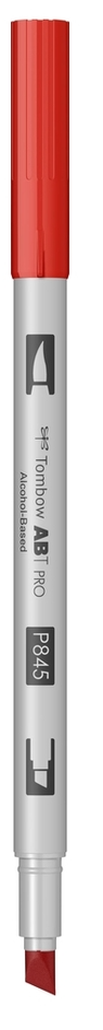 Маркер двухсторонний на спиртовой основе ABT PRO ABTP-845, карминовый ТМ "Tombow" 1