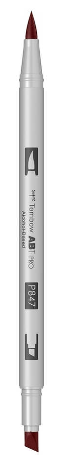 Маркер двухсторонний на спиртовой основе ABT PRO ABTP-847, малиновый ТМ "Tombow" 3